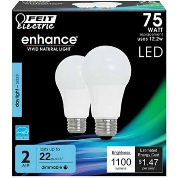 Feit Electric BULB LED 1100 LUMEN 5000K DIMABLE OM75DM/950CA